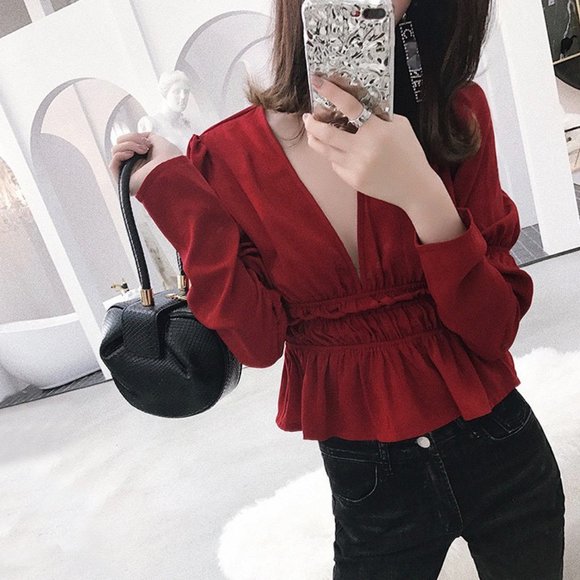 Deep V Neck Top - Picture 6 of 6